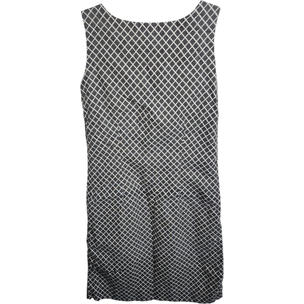 Bombay Grey Striped Patch Front Pockets Linen Mini Dress Size XS - Picture 3 of 14